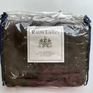 Ralph Lauren Full Bedskirt Remington Hall NIB Dark Brown/Chocolate Color